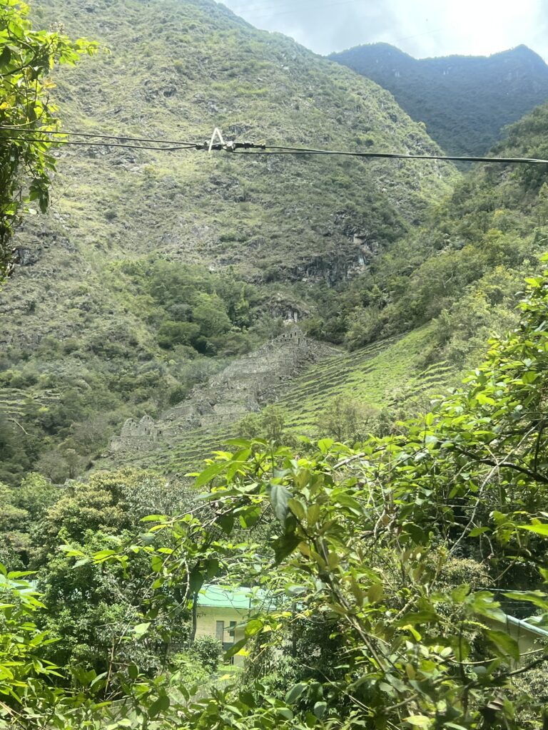 widok z pociągu na trasie Ollantaytambo Machu Picchu 